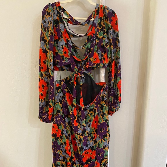 Afrm Lowell Long Sleeve Floral Dress 